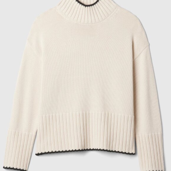 Oversized 24/7 Split-Hem Mockneck Sweater - Picture 3 of 3